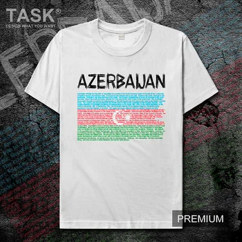 Azerbajdžan azerbajdžan AZE mens t tričko nové Vrcholy t-tričko Krátky rukáv šaty mikina národného tímu krajiny letné Móda
