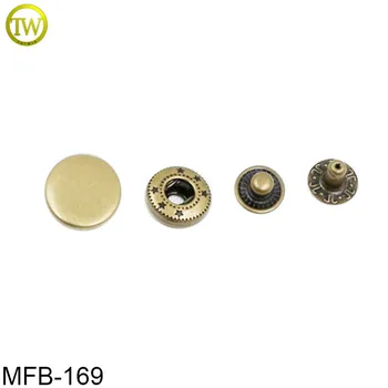MFB169 vysokej kvality 4 časti zliatiny kovov modul tlačidlo na odev 12,5 mm