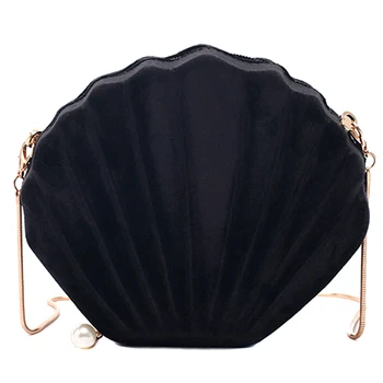 Sweet Lady Shell Crossbody taška 2020 Fashion New Vysoká kvalita Velvet Žien Dizajnér Kabelka Reťazca Ramenný Messenger Taška
