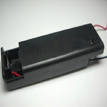 Veľkoobchod 500 ks/veľa AA Black Batéria Prípade Držiteľ Úložný Box Držiak 1 x AA Batérie Sedadlo s Drôt/Kábel