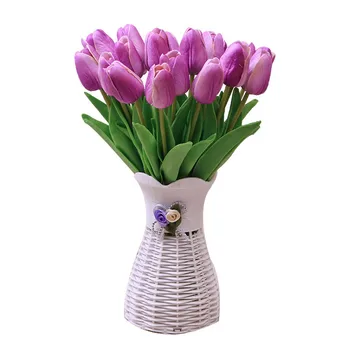 Tulipán Umelý Kvet White PU Skutočný Dotyk pre Domáce Dekorácie Falošné Tulipány Latex Kvety, Svadobné Kytice Záhradných Dekorácií