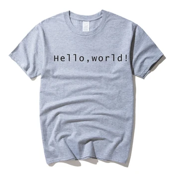 Cool dizajn, tlač Programátor počítač T-tričko hello world geek linux muž krátke rukáv tričko pánske muž základné top čaj