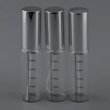 Transparentné Parfum Fľaše (30ml, 3ks), Cestovné Puzdra Parfum Rozprašovač spreju, Vôňa Prázdnu Fľašu S mierkou