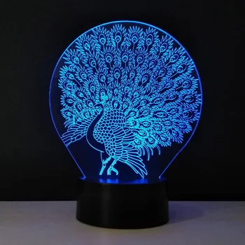 Led okolia Lampa 3D Vizuálne Nočné Svetlo Plexiskla Doska Lampe Enfant Farebné Lamparas Deti Nočného Dekoratívne Gece Lambas