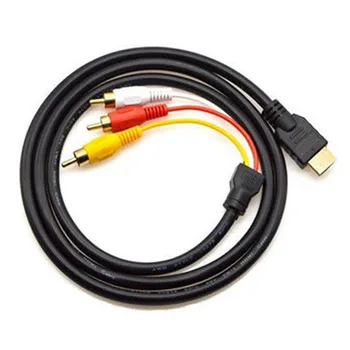 5 ft HDMI / 3-RCA Video, Audio AV Component Converter Adaptér Kábel Pre HDTV
