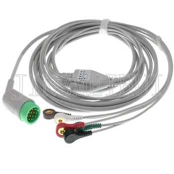 12pin EKG, EKG 3/5 vedie jeden kus kábla a elektródy leadwire pre MEDTRONIC Lifepak 12/20 /120 .