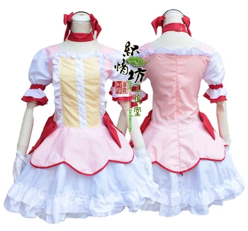 Anime Puella Magi Madoka Magica COSPLAY Kaname Madoka COS Halloween Japonské anime cosplay kostým ružová slúžka oblečenie