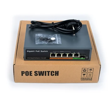 PSE604GS 4 Port, POE + 1 Portu Uplink + 1 Port SFP 65W IEEE802.3At / Af Štandardné Všetky Gigabitová Sieť POE Switch(EÚ Zástrčky)