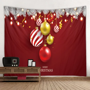 Vianočné gobelín Vianočné scény, dekorácie, závesné látkové rodiny stene visí na pozadí rodinné izby, dekorácie, darčeky