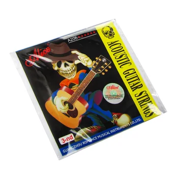 Alice 5 ks/Pack 3 G Akustické Gitarové Struny Potiahnuté Zliatin Medi Rany Struny pre Klasické Akustické Gitarové Príslušenstvo