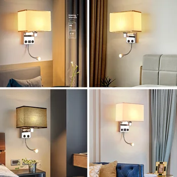 LED Žiarovka E27 Nástenné svietidlo Moderného Spálňa Posteli Hotel Steny v Obývacej Izbe Sconce Osvetlenie 7W 85-265V Krytý Nočné Osvetlenie Zariadenie