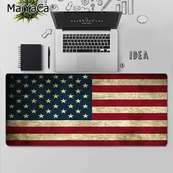 MaiYaCa Najvyššej Kvality Americkú vlajku USA Prenosný Počítač Mousepad Doprava Zadarmo Veľké Podložku pod Myš, Klávesnica Mat