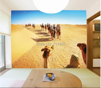 Vlastné Tapety nástenná maľba 3D pre obývacia izba reštaurácia spálňa Pozadí steny abstraktných de parede Saharskej púšte na ťavách
