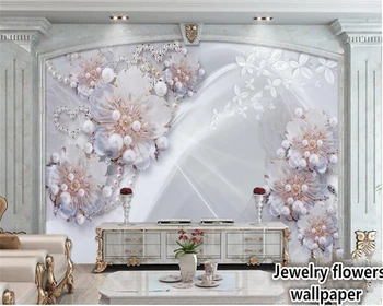 Beibehang High-grade hodvábna tkanina osobné tapety krásne šperky kvety obývacia izba TV pozadí steny 3d tapety