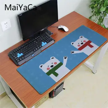 Maiyaca Cartoon polar bear Mouse Mat Gaming Mousepad anime podložka pod myš xl Rýchlosť Klávesnice, Myši mat Notebook PC prenosný písací stôl pad