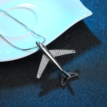 New vysoká Kvalita Crystal lietadla prívesok náhrdelník reťazca 80 cm Kúzlo žien darček lietadlo Náhrdelník najlepšie strany darček Šperky