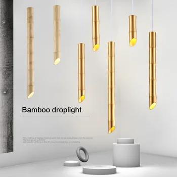 Retro Bamboo Prívesok Svetlá Moderné Drevené Kuchynské Závesné Svietidlá Svietidlá Prívesok Lampa Pozastavenie Domáce Vnútorné Jedáleň Osvetlenie