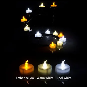 Flameless LED Sviečka Umelé Mini Svetlo, Blikanie Sviečky, napájaná Batériou Svietiť Strana navrhne 24 kusov