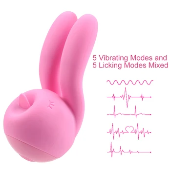 IKOKY Orálny Sex Jazyk Lízanie Vibrátor 3 Motory Králik Ucho Tvar Vibrátory Pre Klitorisu Pošvy, Bradavky Sexuálne Hračky Pre Ženy
