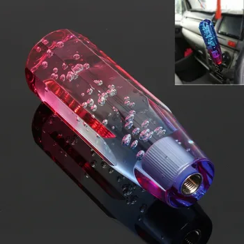 (červená+biela+modrá) tri clolr Univerzálny Crystal Bublina LED Svietiace Shift Gombík Auto Shifter Hlavy Manuálne Prevodovky