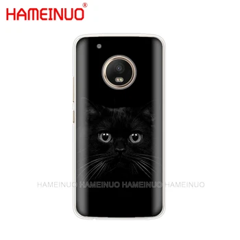 HAMEINUO Black Cat Uprieť Oči Na prípade kryt telefónu Pre Motorola Moto X4 C G6, G5 G5S G4 Z2 Z3 HRAŤ PLUS