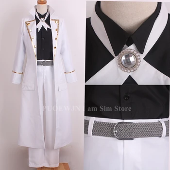 K Návrat Kráľov Isana Yashiro Shiro Biela Vojenskú Uniformu Cosplay Kostým