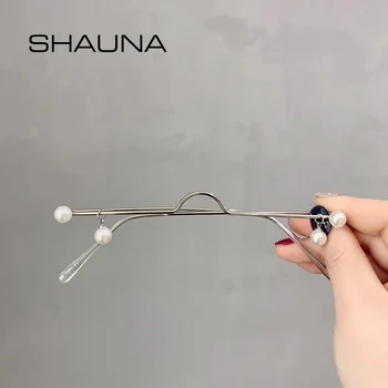 SHAUNA Jednoduchý Prívesok Perla Č Objektív Dekoratívne Rám na dioptrické Okuliare