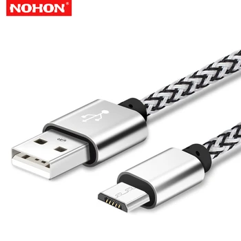NOHON 2m 3m Micro USB Nabíjací Kábel Pre Huawei Mate 7 8 Česť 6 7 8X Samsung S6 S7 LG G3 G4 Android Rýchla Nabíjačka USB Dátový Kábel