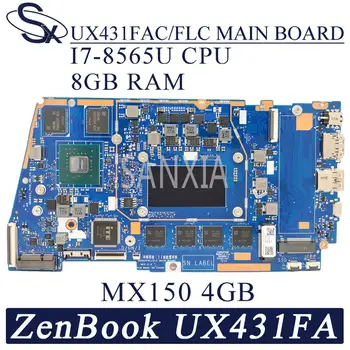 KEFU UX431FAC/FLC Notebook základná doska pre ASUS ZenBook-14 UX431FA UX431FN UX431F pôvodnej doske 8 GB-RAM I7-8565U MX150-4GB