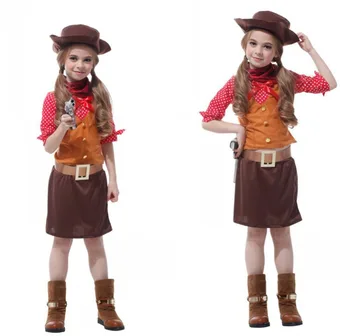 Western Cowgirl Halloween Kostým Maškarný Cosplay Oblečenie