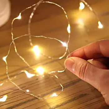 String Svetlá 2M 20 LED Fľaša Vína Svetlá Batérie Powered Korku Tvar Sklenenej Fľaše Zátka Lampa Vianočné Girlandy Dekor 40p