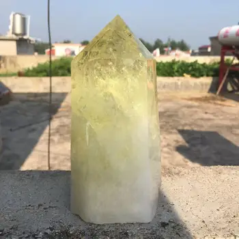 Prírodné Citrine Quartz Obelisk Crystal Prútik Bod Reiki Liečenie 867g