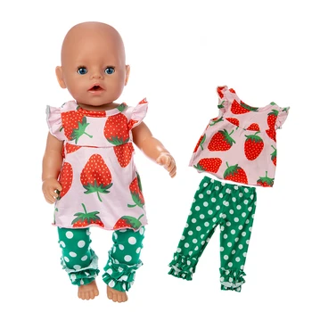 2019New Jahoda vyhovovali Doll Oblečenie vhodné Pre 43 cm baby Doll oblečenie reborn Bábiky Príslušenstvo