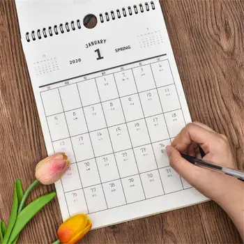 2020 Blok Rok Plánovač Denného Plánu, Papier Nástenný Kalendár Voľne Stojace Stolový Kalendár Pre Office Školy Domov