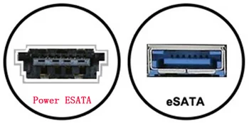 50 Duálne Napájanie 12V a 5V eSATAp Power ESATA, USB 2.0 combo 22Pin SATA kábel pre 2.5