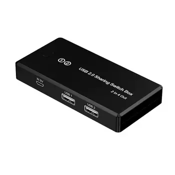 USB KVM USB 3.0 2.0 Prepínač pre Klávesnicu, Myš, Tlačiareň, Monitor 2 Ks Zdieľanie 4 Prístroje
