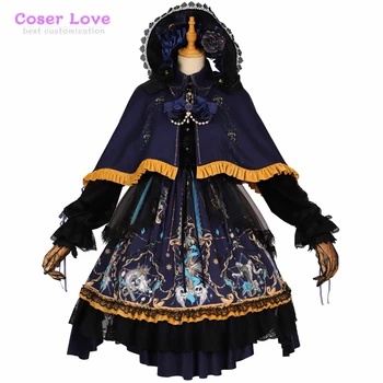 Gothic Lolita Božej spásy OP Retro štýl ⅱ čierne šaty dievča šaty šatkou plášť