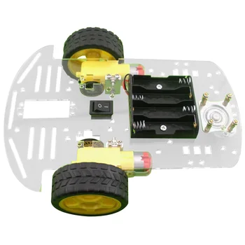 Feichao 2WD DIY Súprava Inteligentného Sledovania Línia Smart Car Kit Motorových Elektronické Smart Časti DIY Elektronická Kód s Kolieskom