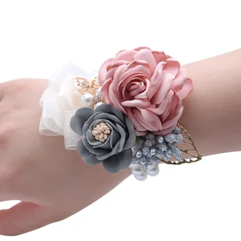 Svadobné dodávky svadobné dekorácie kórejský nevesta simulácia kvet Bridesmaid, zápästie Kvet Vlasy Klip umelý kvet