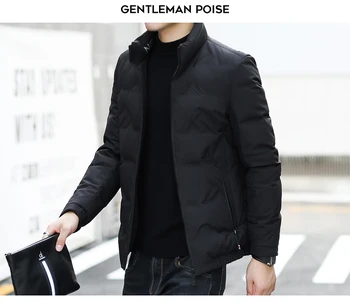 Nadol bunda pánske jesenné a zimné novej jednotke-farba vonkajšieho nosiť oblečenie, kórejská verzia golier, krátky kabát mužov trend.