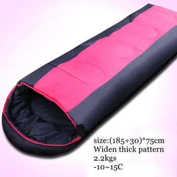 2.2 kg Dospelých outdoor camping spací vak vzor obálky s spp hrubé náplň bavlna svetlo ľahko vykonávať udržať v teple spací vak