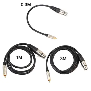 3Pin XLR Female to Male Kábel Jeden Konektor RCA Audio Viesť Signál Patch Kábel Mikrofónu Mixér Audio Converter Káble, Šnúry