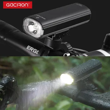 GACIRON 600LM Bicykel Predné+Zadné Svetlo na Bicykli Helmu Montážne Upozornenie Svetlometu Nabíjateľná Nepremokavé Cyklistické LED Baterka