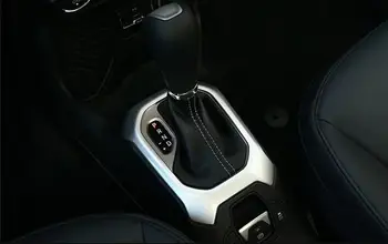 1 ks Matná Strieborná ABS Chrome Interiéru Vozidla Radenie Gombík Panel Rám, Kryt Trim Na Jeep Renegade 2016 Auto Styling Príslušenstvo