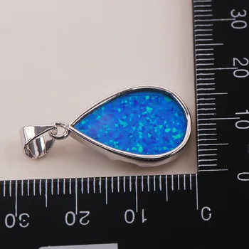 Blue Fire Opal 925 Sterling Silver Módne Šperky, Prívesok P137