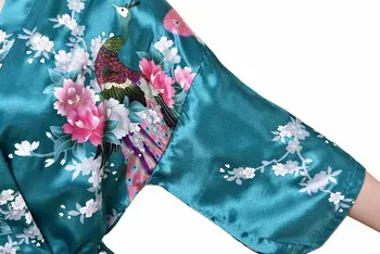 Drak Zelené Čínske Ženy Hodváb viskózový Hodváb Mini Šaty, Sexy Kimono Vaňa Šaty Intímne Bielizeň Pajama Plus Veľkosť S M L XL XXL XXXL ZS022