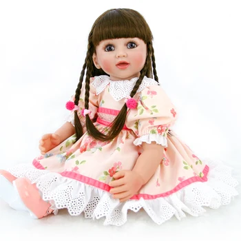 60 cm Silikónový Reborn Baby Doll Hračky Pre Deti, Dievčatá Boneca 24 inch Princezná Deti Vinyl Batoľa fotografie bábika Súčasnosti bábika