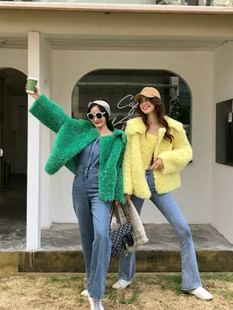 Top značky Štýl 2020 Nový High-end Fashion Ženy Umelú Kožušinu Kabát C8 vysokej kvality