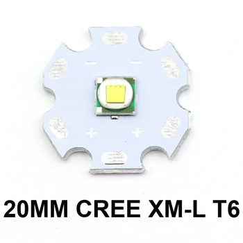 1pc 20 MM XML-T6 LED Emitter10W T6 LED Lampa LED Perličiek Vysielač s 20 MM Základná doska LED Baterka Žiarovky Čip Dióda