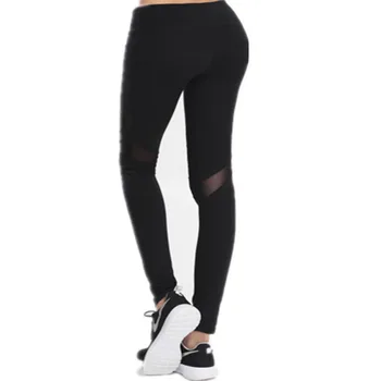 SVOKOR Čierne Sexy Oka Fitness Žien Legíny Polyester Priedušná Telocvični Legíny Polovice Dĺžky Hip Cvičenie Legíny